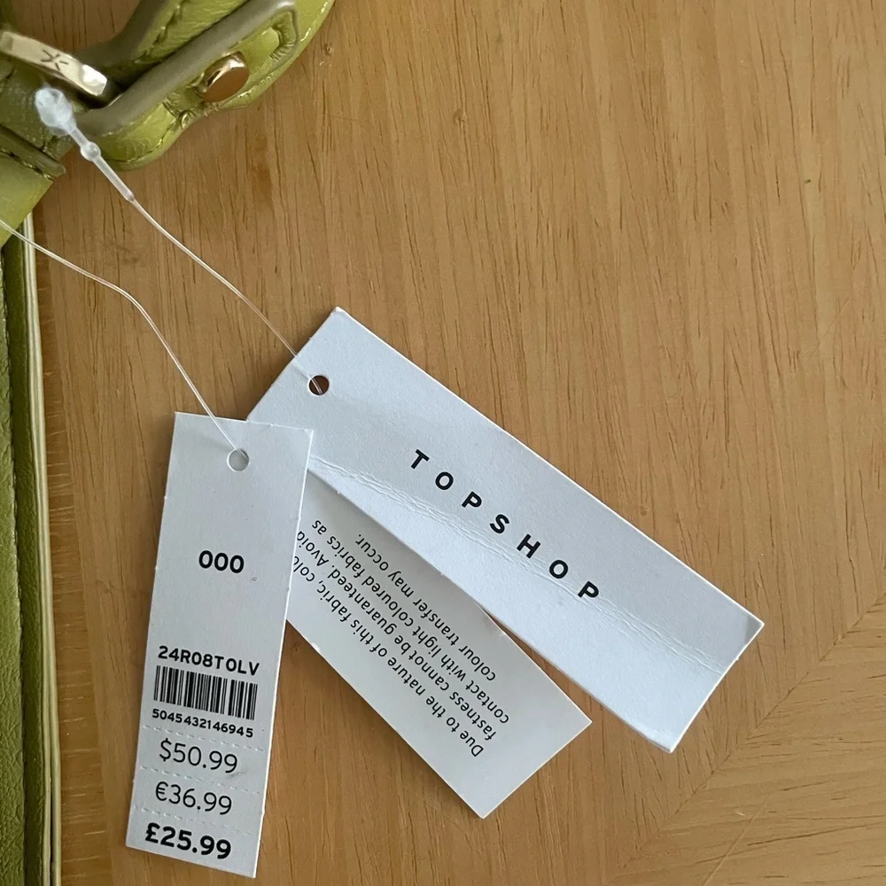 Topshop NWT Woven Olive Crossbody Bag